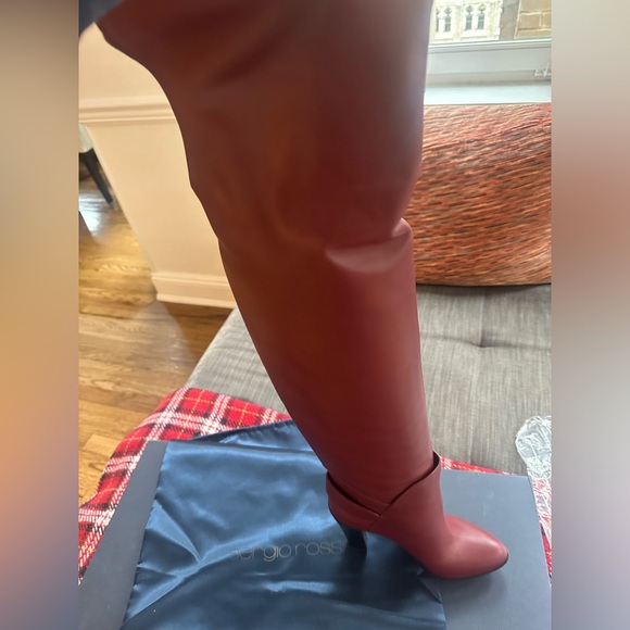 Maroon Sergio Rossi over the knee heel boots. NWT - never used. Spectacular! - Picture 6 of 6